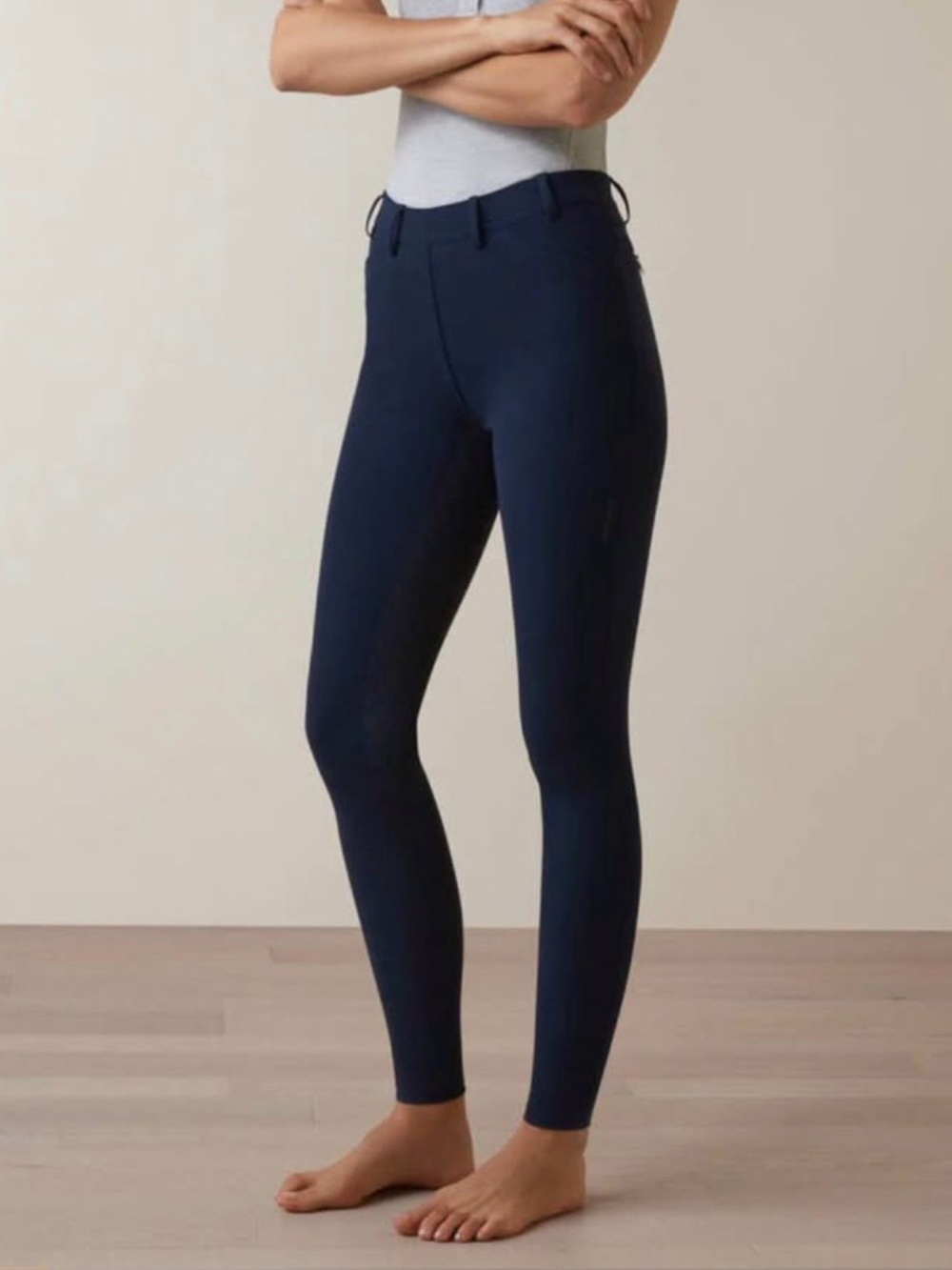 NWOT Navy Blue Ariat Tri Factor Pull-On Full Seat Breech, size XS